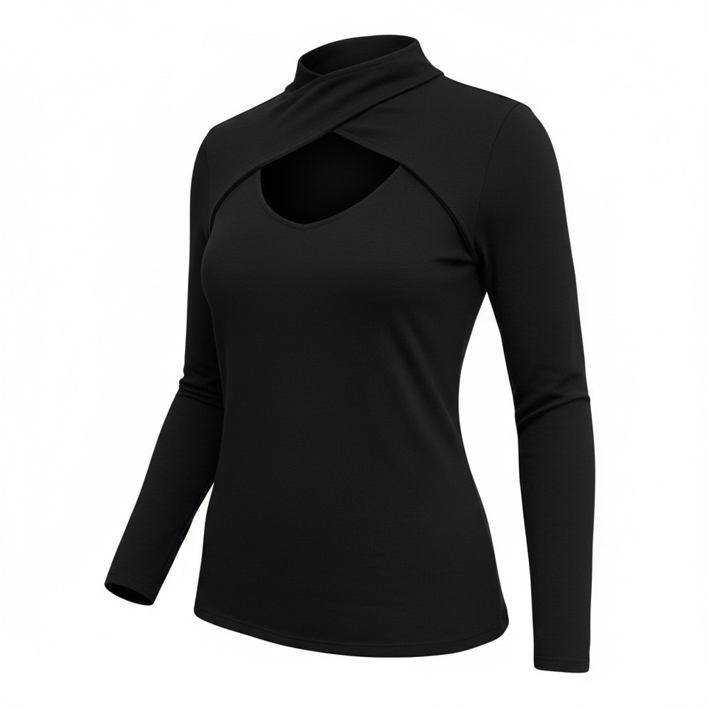 Maurices 24/7 Long Sleeve Cut Out Top